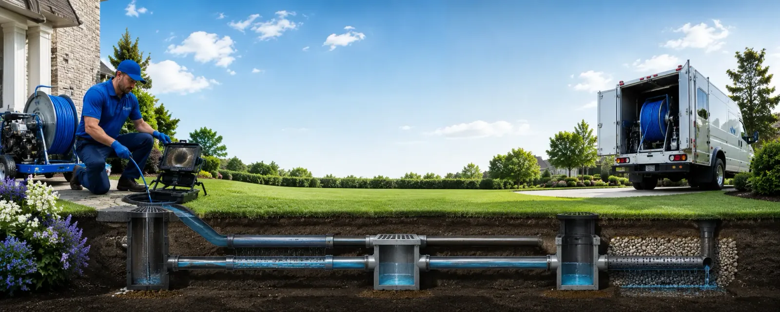 Outdoor drain cleaning information for Hager City, WI
